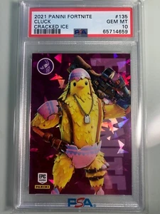 2021 Fortnite Cracked Ice #135 Cluck PSA 10 USA PRINT - Picture 1 of 2