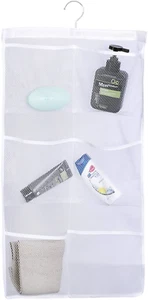 6 Storage Pockets Hanging Mesh Shower Caddy,Space Saving Bathroom Accessories an - Picture 1 of 6