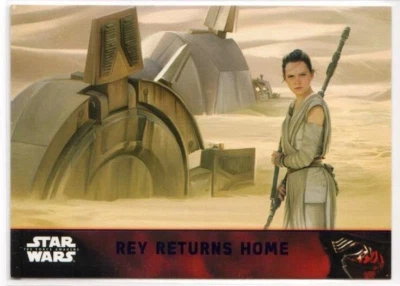 2015 Topps Star Wars The Force Awakens Series 1 Purple SP #73 Rey Returns Home - Image 1 of 2