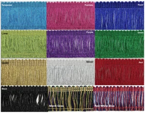 2" Metallic Chainette Fringe - 7 Continuous Yards - Many Color Options! - Picture 1 of 24