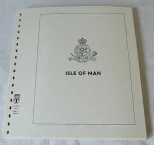 LINDNER ISLE OF MAN 1973-83 ILLUSTRATED & HINGELESS 18 RING STAMP ALBUM PAGES - Picture 1 of 7