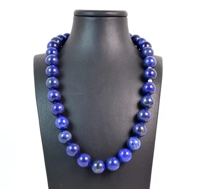 Collana in Lapislazzuli,Intercalari chiusura in Argento925 e Zirconi.MadeinItaly - Immagine 1 di 3