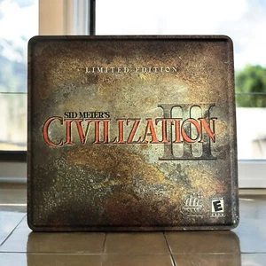 Sid Meier's Civilization III: Limited Edition (PC, 2001) Metal Steel Box - Picture 1 of 7