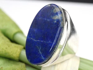 GOLDJUNGE69 GW LAPIS *OVAL*  BREIT  DAMEN RING (18,4) SILBER-RING #ZEITLOS-SCHÖN - Bild 1 von 4