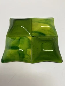 Mid Century Modern Snackschale aus verschmolzenem Kunstglas, - Bild 1 von 12