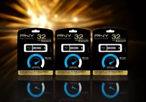 PNY Turbo 32GB USB 3.0 Flash Drive - P-FD32GTBAT2-GE BRAND NEW 3 Pack Lot - Picture 1 of 5