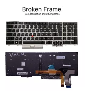BULGARIAN QWERTY KEYBOARD LENOVO THINKPAD E580 T590 L580 E590 P52 P72 BACKLIT - Picture 1 of 3