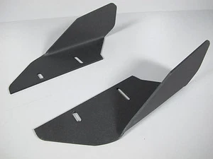 Pair Aluminum Black Aero JDM Front Lower Bumper Lip Splitter Diffuser Spoiler - Bild 1 von 8