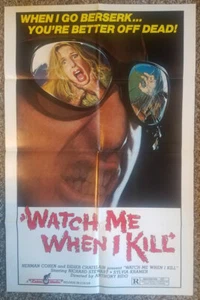 WATCH ME WHEN I KILL Original Movie Poster 1982 One Sheet Horror Folded - Picture 1 of 3