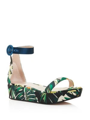 Sandalias de cuña STUART WEITZMAN para mujer verdes 1-1/2" plataforma capri punta redonda 7 M Foto 1 de 4