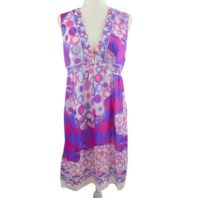 Vestido sin Mangas Vintage Años 60 Emilio Pucci para Formfit Rogers Lencería Mediana Transparente Mod Foto 1 de 4