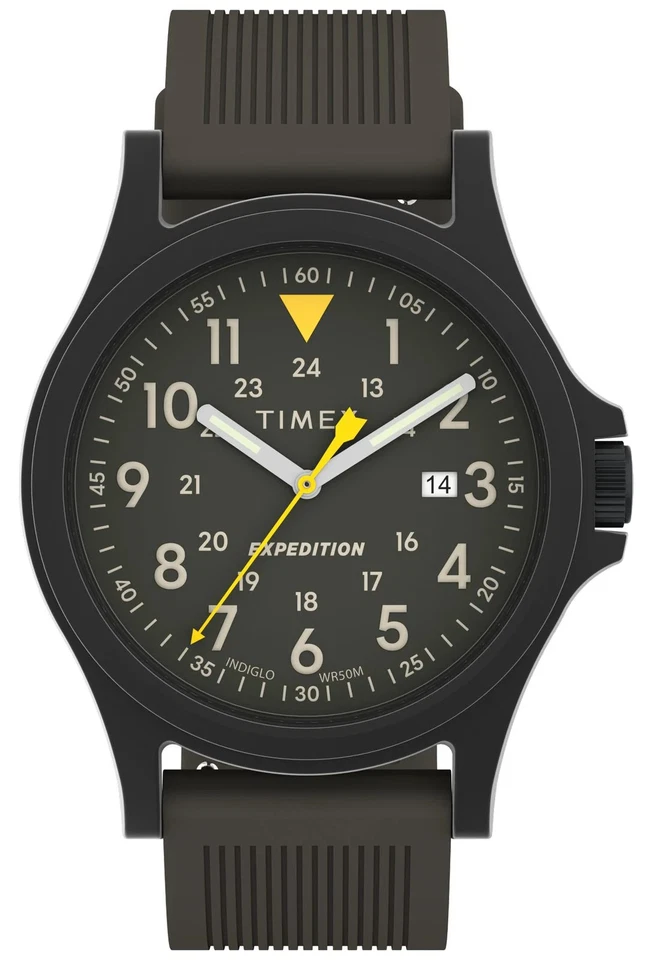 Timex TW4B30000 Men's Expedition Acadia 40mm Gunmetal Silicone Strap Watch