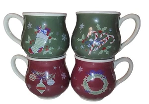 Longaberger All The Trimmings Tassen Weihnachten 4er Set Topf Bauch Urlaub - Bild 1 von 10