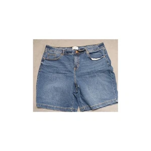 Lane Bryant Shorts Denim Jean Mid Rise Boyfriend Bermuda Sz 20 - Picture 1 of 5