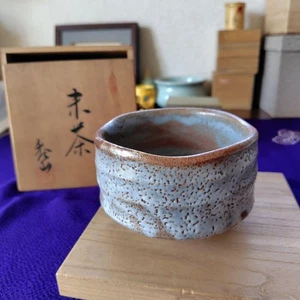 Ciotola da tè giapponese Matcha Chawan Mino Shino Ware Shuzan Yunomi cerimonia del tè - Foto 1 di 7