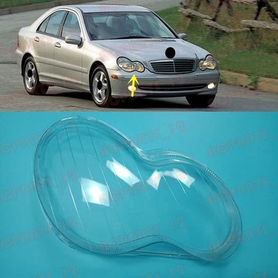 Faro lateral derecho transparente PC + pegamento para Mercedes-Benz W203 Clase C 2001-07 Foto 1 de 4