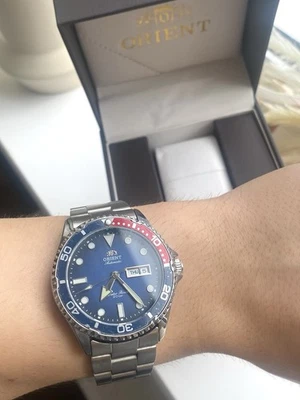 Orient  Mako II Pepsi FAA02009D9 automatic Dive Watch 200m - Image 1 of 4