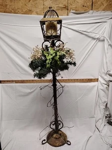 Viktorianischer Stil Garten Kerzenhalter Lampe Pfosten Blumenständer hoch Metall 36" - Bild 1 von 9