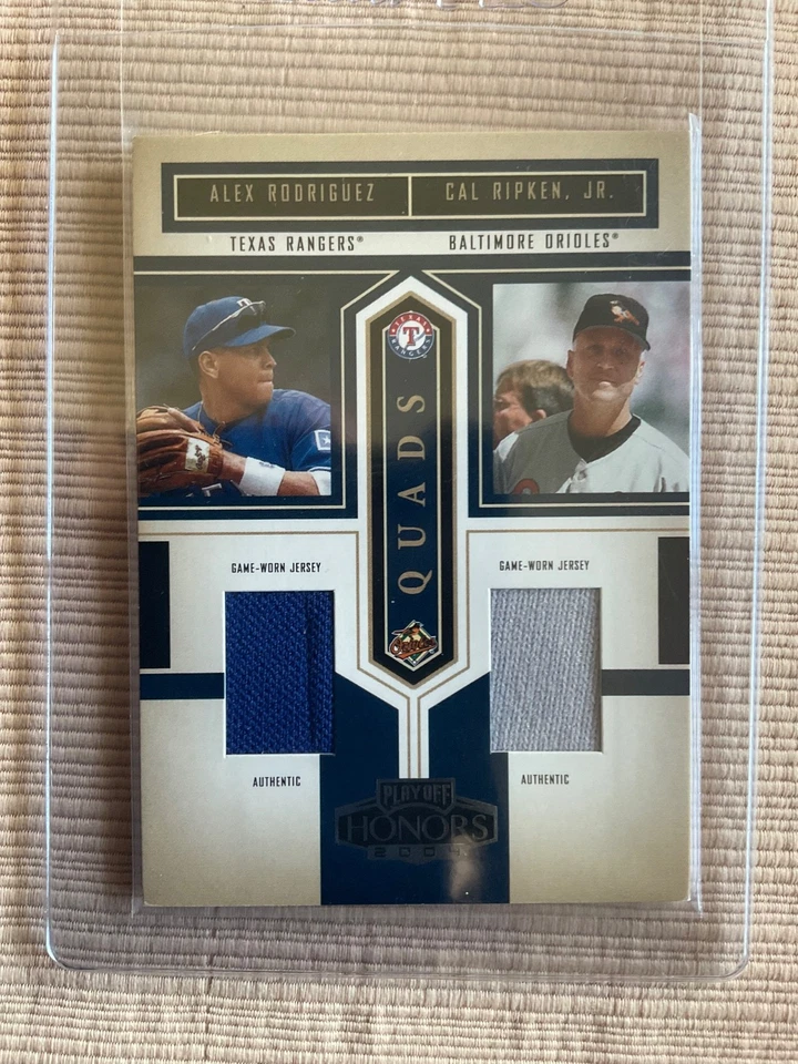 2004 PLAYOFF HONORS QUAD MATERIALS RIPKEN/JETER/RODRIGUEZ/GARCIAPARRA 39/100!!!! - Image 1 of 2