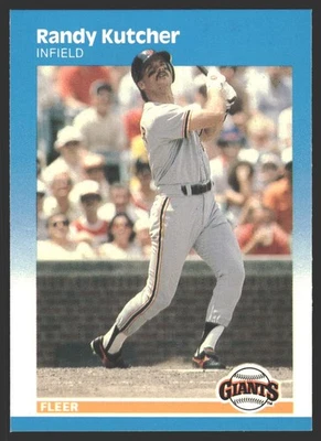 Randy Kutcher #276 1987 Fleer Glossy San Francisco GiantsRC Rookie - Image 1 of 2