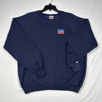 Vintage 90s Levi's Sweater Men's XL Blue Pullover Made In USA Olympics Logo - Image 1 of 4
