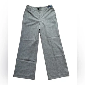 Pendleton Womens Virgin Wool Plaid Dress Pants Gray Wide Leg Trousers Size 16 - Picture 1 of 7
