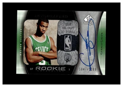 Autógrafo auténtico SP 2005-06 #108 verde Gerald RC/1299 Boston Celtics Foto 1 de 2