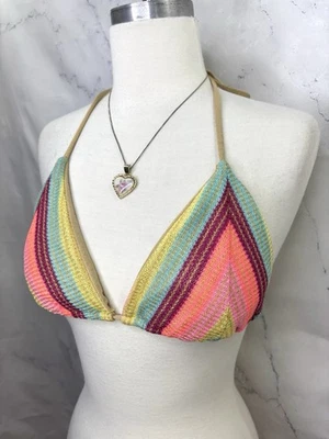 Vintage Y2k Luli Fama Women's Sz M Triangle Top Pink Cheveron Retro 2000s Bratz - Image 1 of 4