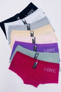 NEW Lot 6 Boyshorts Panties Cotton Underwear Women's Ladies Girls 1808 Size S-XL - Picture 1 of 10