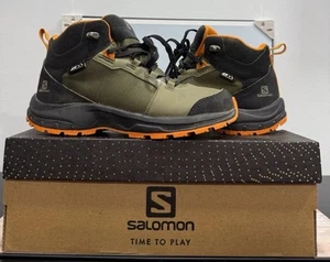 Salomon Outward wasserdichte Wanderschuhe Kinder Gr. 3 grün schwarz orange 409724 - Bild 1 von 22