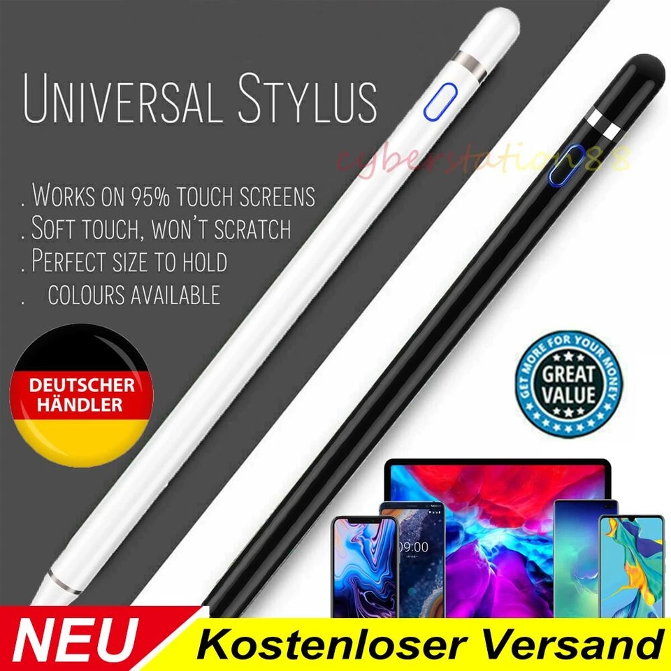 Stylus Pen Stift für Apple Pencil iPad Pro 9.7 10.5 12.9 Mini 1 2 3 4 Pro Air DE - Bild 1 von 4