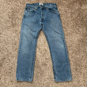 Levi's 501 Jeans Men's 31x30 (32x29) Blue Denim Straight 100% Cotton Vtg 90's - Picture 1 of 15