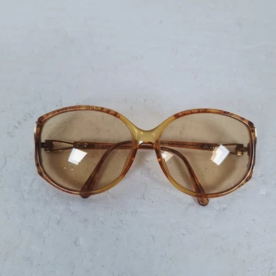 Marco de gafas vintage Christian Dior 2709 10 redondo ópalo marrón blanco 60-14 Foto 1 de 4