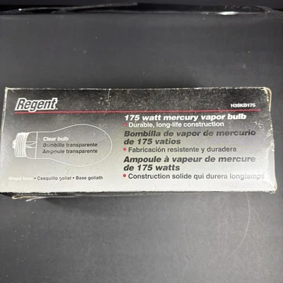New Old Stock, Regent 175 Watt Quecksilberdampf Ersatzglühbirne H39KB175 NOB - Bild 1 von 3