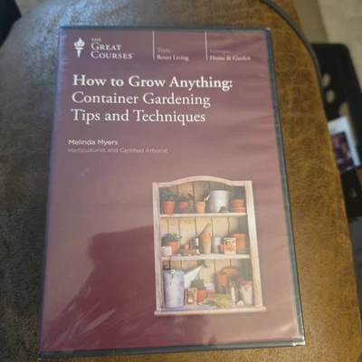HOW to GROW Anything CONTAINER GARDENING TIPS and TECHNIQUE The GREAT COURSE DVD - Image 1 of 2