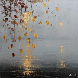 Leonid Afremov MISTY RAIN Oil Paint 30"x24" LIMITED EDITION GICLEE ORIGINAL - Picture 1 of 9
