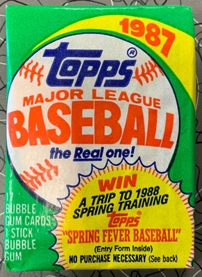 1 Sealed Unopened 1987 Topps Baseball Wax Pack - Image 1 of 2