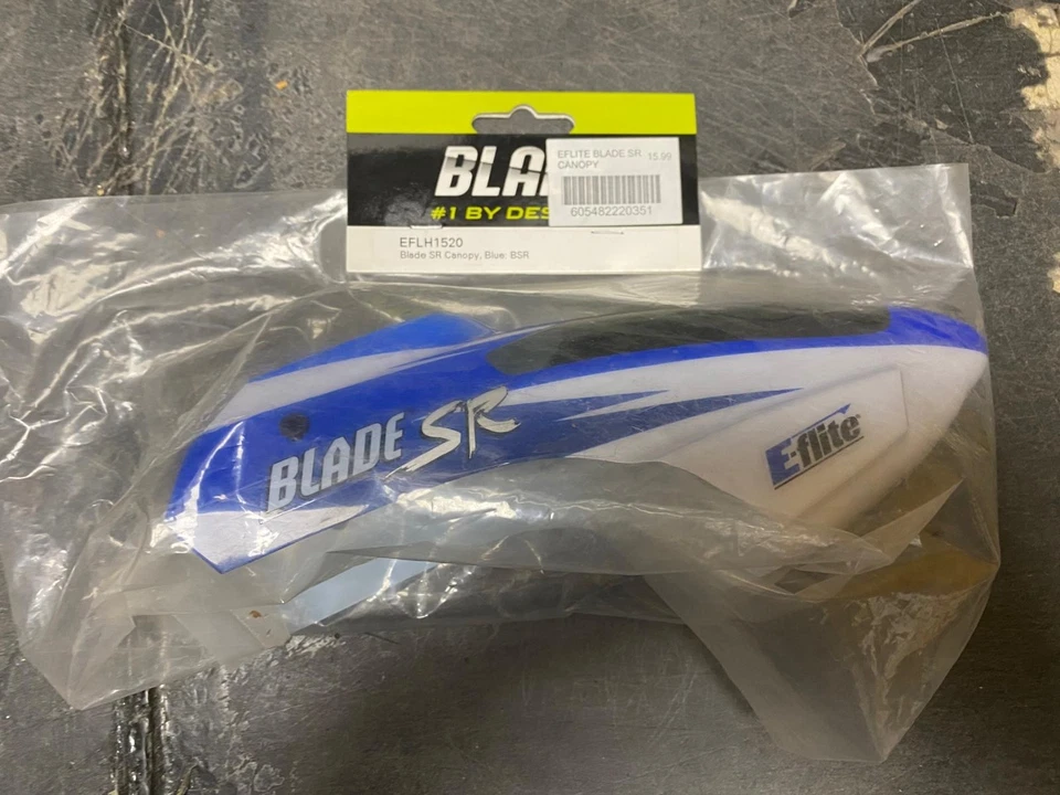 Blade EFLH1520 HELICOPTER PART = BLUE CANOPY : BSR (NEW) - Image 1 of 1