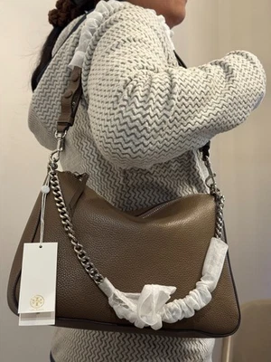 Tory Burch  Perry Small Shoulder Bag , Wild Mushroom, NWT - Image 1 of 4