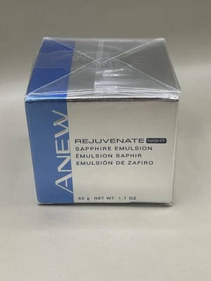 Crema de noche con emulsión de zafiro rejuvenecedor Avon Anew 2010 1,7 oz 50 g sellada nueva Foto 1 de 4