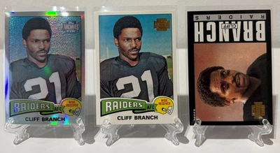 2001 Topps Archives Cliff Branch 3 Card Lot (#17 Base/Reserve, #133 Base) - Image 1 of 4