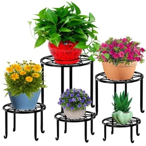 5 Pack Metal Plant Stands,Heavy Duty Potted Holder for Flower Pot,Indoor Outd... - Picture 1 of 9