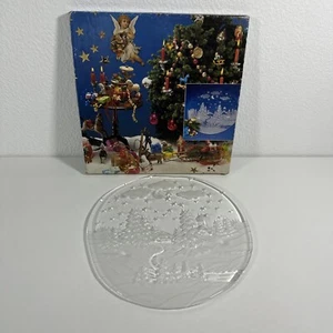 Sternteller klar Tortenteller 38 cm Walther Glas klar Deko Weihnachtsszene - Bild 1 von 14