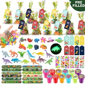 MOVINPE Dinosaur Party Favors 12 Pack 84 pcs Prefilled Goody Bags with Gift T... - Picture 1 of 7