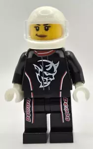 LEGO 2018 Dodge Challenger SRT Demon Driver Minifigure Minifig sc076 Used - Picture 1 of 2