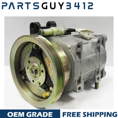 1987-1989 Subaru Justy Reman HITACHI AC Compressor w/ 4 Groove Clutch MJS130-1PA Foto 1 de 4