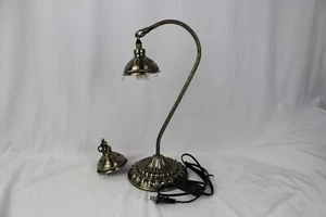 Mosaic Art Studio Swan Neck Table Lamp Decorative Pewter Bronze - Picture 1 of 11