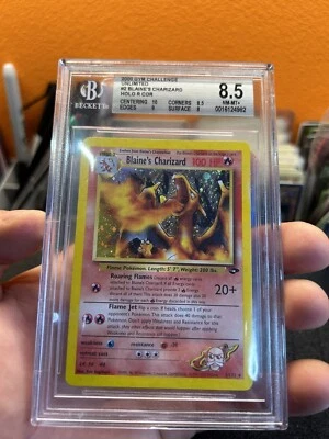 2000 Pokemon Blaines Charizard  H olo CORRECTED Fire Symbol Gym Challenge - Image 1 of 4