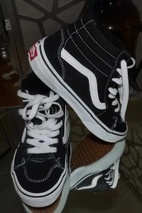 VANS FILMORE BLACK/WHITE LACE UP HIGH-TOP SNEAKERS  ( SZ Y: 1) - Picture 1 of 6