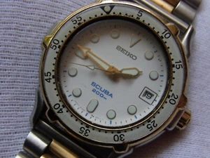 Trödel! SEIKO SCUBA QUARTZ 5H25-6020 20 BAR HERREN TAUCHERUHR UNGEPRÜFT TRÖDEL! - Bild 1 von 10